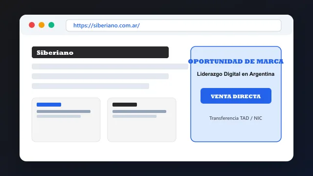 Modelo de aplicación comercial y proyectos digitales para siberiano.com.ar
